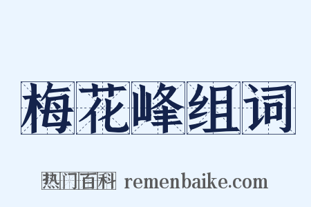 梅花峰组词是什么意思的图片
